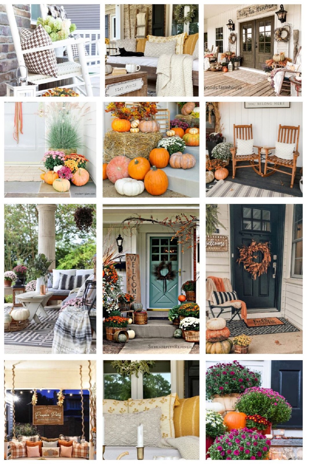 17 Cozy Fall Front Porch Decorating Ideas That Welcome Guests