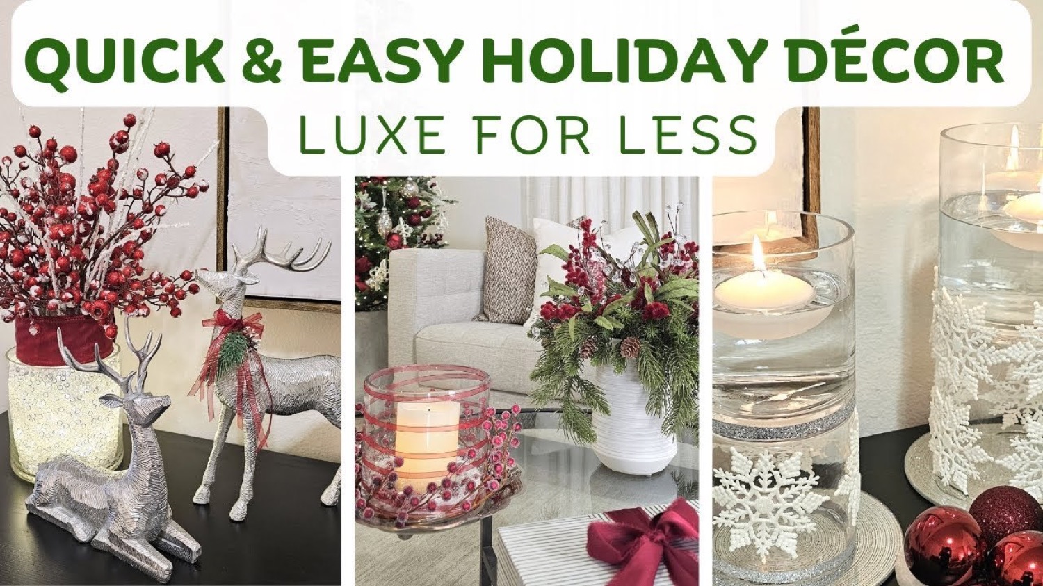 5 Elegant Holiday Vase Decorating Ideas Plus a Bonus DIY