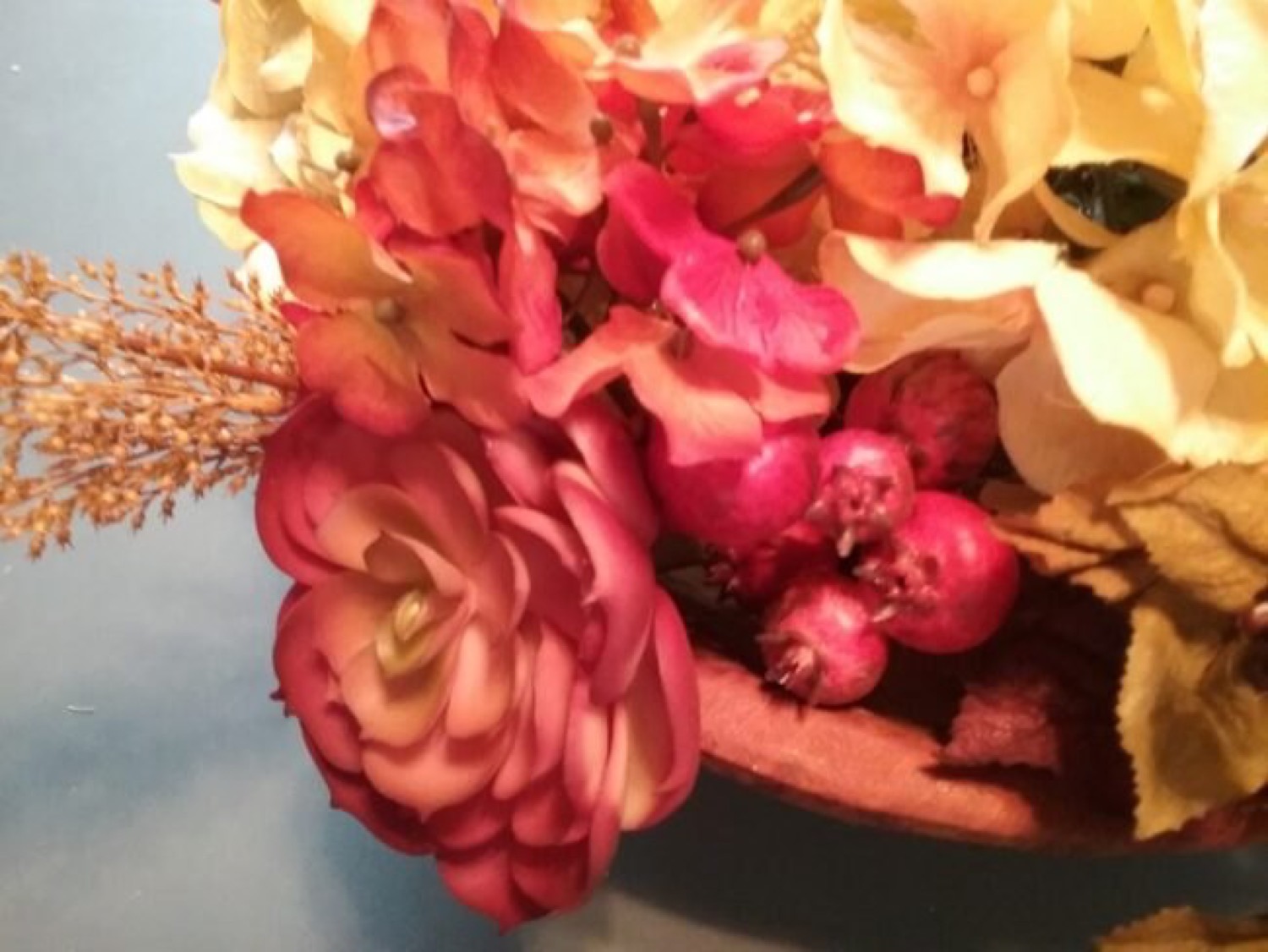 How to Fill a Round Dough Bowl for Autumn (Easy Floral Technique!)
